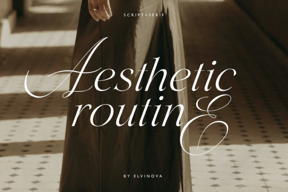 Aesthetic Routine: Where Serif Structure Meets Script Flourish