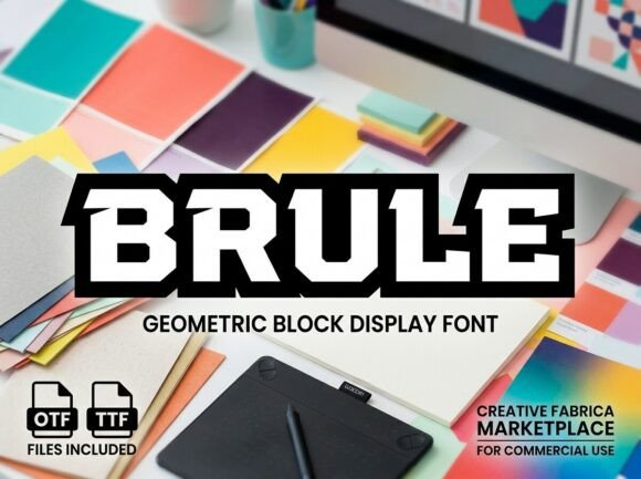 Brule: Command Attention with Mighty, Mechanical Typography