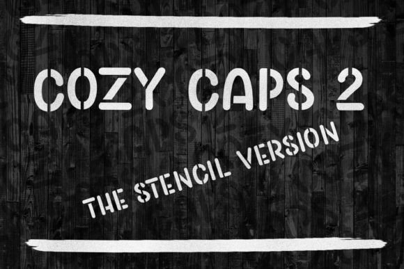 Cozy Caps 2: The Handwritten Font for Stencils and Beyond