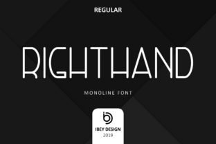 Right Hand: A Modern Monoline Font for Creative Projects