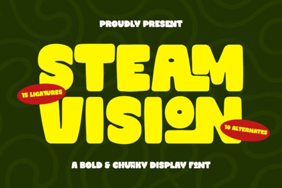 Steam Vision: The Bold, Chunky Font for Playful Branding