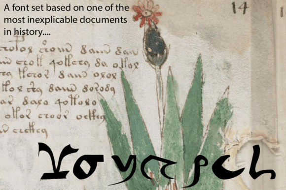Voynich - Etched: The Eerie Font for Alien and Horror Design
